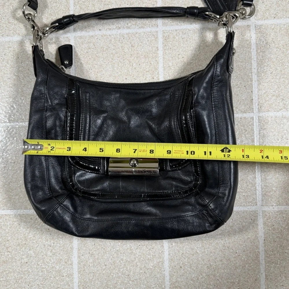 Vintage Y2K Coach Kristin Spectator Leather Hobo Shoulder Bag Crossbody Black